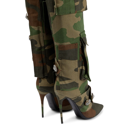 Shop Dolce & Gabbana Cardinale Camouflage Knee-high Boots In Multicolor