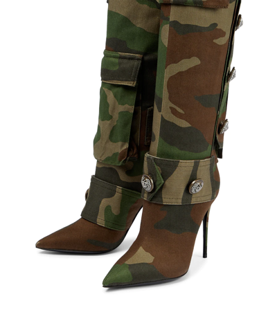 Shop Dolce & Gabbana Cardinale Camouflage Knee-high Boots In Multicolor