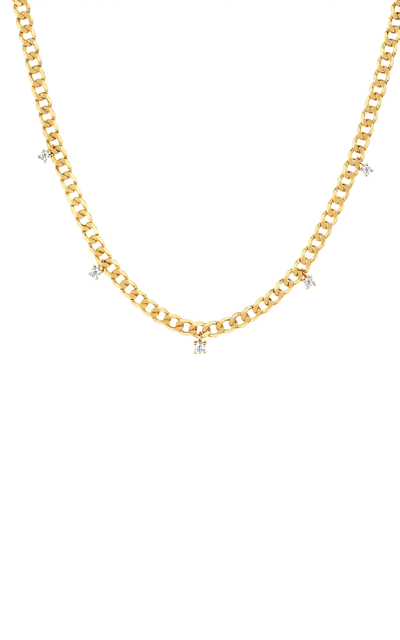 Shop Ef Collection Women's 14k Yellow Gold Diamond Chain Necklace