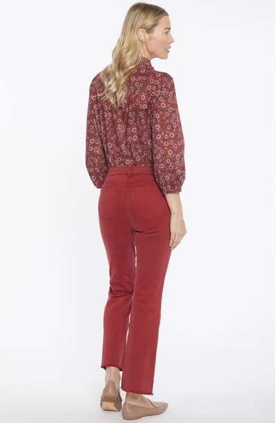 Shop Nydj Fiona Court Slim Ankle Flare Jeans In Boysenberry Reactive