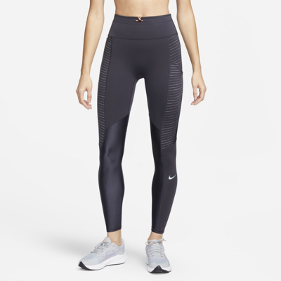 Nike Running Dri-FIT Run Division Fast reflective leggings in dark purple