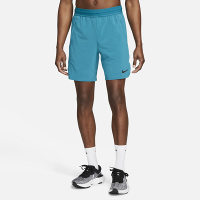 Shop Nike Men's  Pro Dri-fit Flex Vent Max 8" Training Shorts In Blue