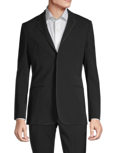 Paul Smith Men's Stretch-virgin Wool & Mohair Jacket In Black