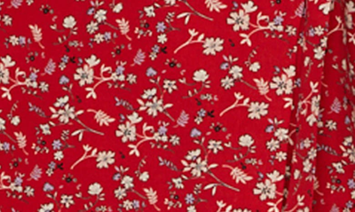 Sanctuary Girl On Fire Floral Print Wrap Dress In Simply Red