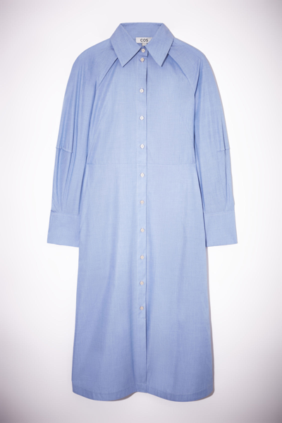 Shop Cos Structured Shirt Dress In Blue