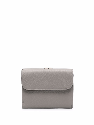 Shop Chloé Alphabet Tri-fold Wallet In Grey