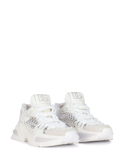 Shop Dolce & Gabbana Airmaster Panelled Sneakers In White
