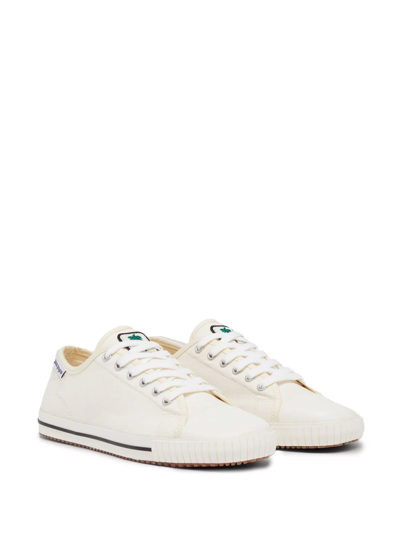 Shop Palm Angels Square Vulcanized Low-top Sneakers In White