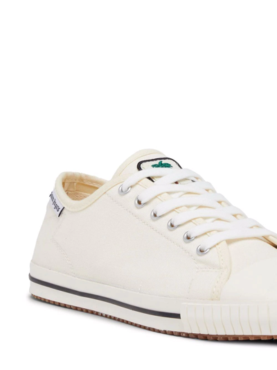 Shop Palm Angels Square Vulcanized Low-top Sneakers In White