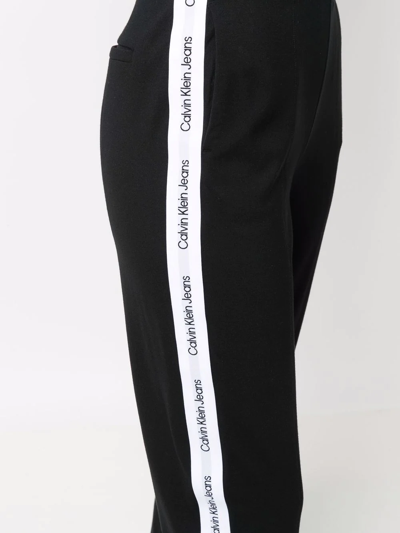 Shop Calvin Klein Jeans Est.1978 Logo-tape Track Pants In Schwarz