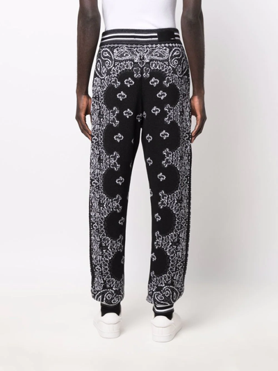 Shop Amiri Bandana B-ball Jacquard Track Pants In Schwarz