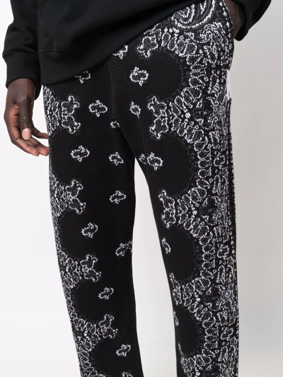 Shop Amiri Bandana B-ball Jacquard Track Pants In Schwarz