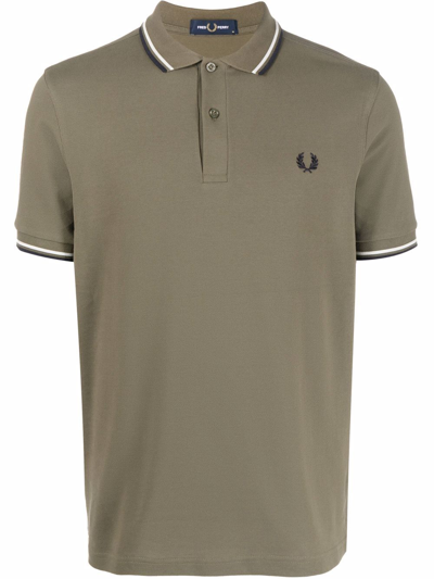 Fred Perry Embroidered-logo Polo Shirt In Grün | ModeSens