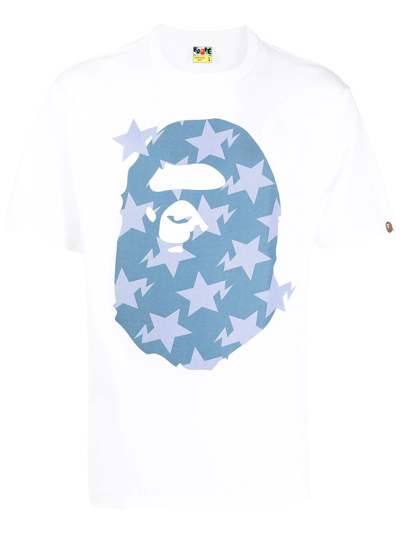 Shop A Bathing Ape Graphic-print T-shirt In White