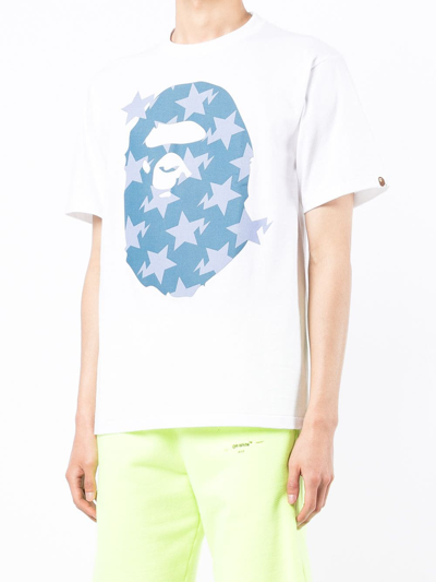 Shop A Bathing Ape Graphic-print T-shirt In White