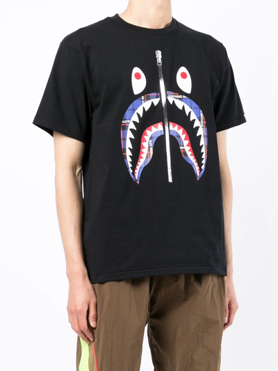 鲨鱼图案印花T恤
