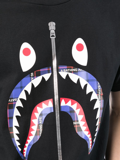 鲨鱼图案印花T恤