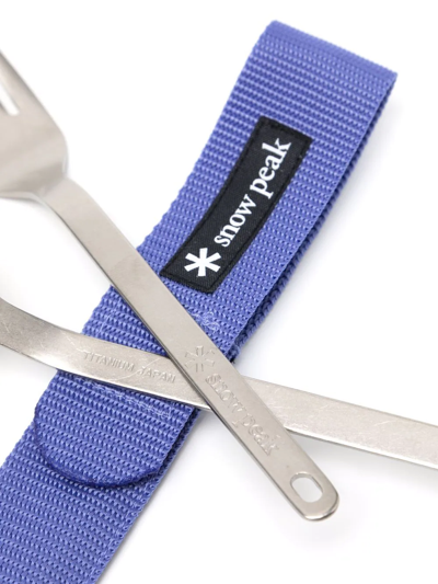 Snow Peak Titanium Fork And Spoon Set In Silber