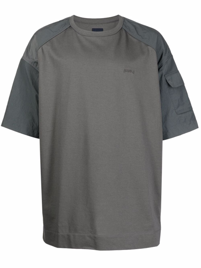 Shop Juunj Logo-print Cotton T-shirt In Grau
