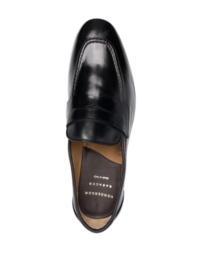Shop Henderson Baracco Slip On Leather Loafers In Schwarz
