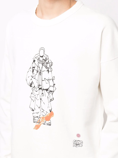 Shop Ten C Graphic-print Sweatshirt In Weiss