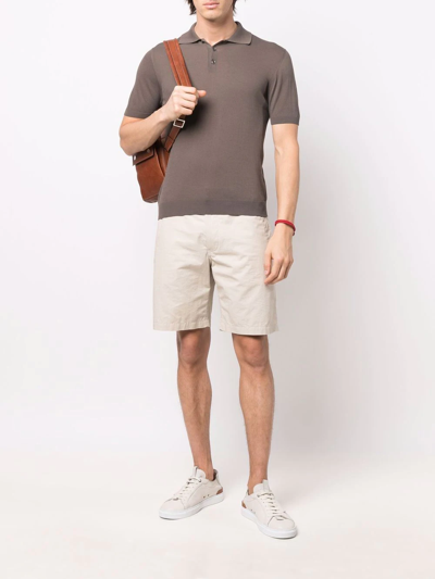 Shop Malo Short-sleeve Polo Shirt In Braun