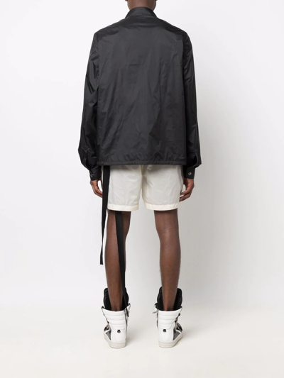 Shop Rick Owens Drkshdw Logo-print Snap Front Jacket In Schwarz