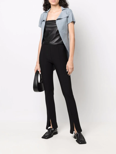 Yohji Yamamoto Open-front Jacket In Blue