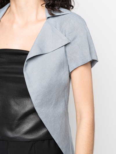 Yohji Yamamoto Open-front Jacket In Blue