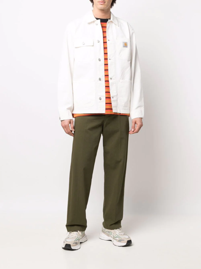 Shop Carhartt Logo-patch Shirt Jacket In Weiss