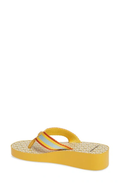 Shop Tory Burch Gemini Link Wedge Flip Flop In Daylily