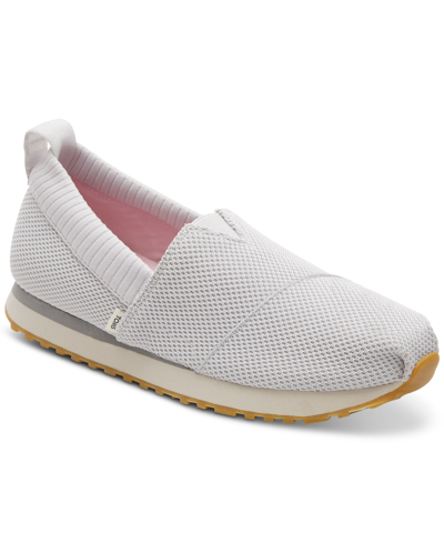 Shop Toms Women's Alpargata Resident Slip-on Recycled Trainer Sneakers Women's Shoes In Cloud Grey Repreve Knit