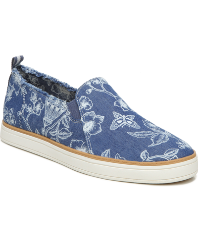 Shop Soul Naturalizer Kemper-step Slip-ons Women's Shoes In Blue Floral Canvas