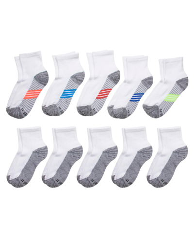 Shop Hanes Big Boys Ultimate Ankle Socks, Pack Of 10 In White