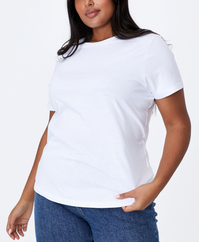 Shop Cotton On Trendy Plus Size The One Crew T-shirt In White