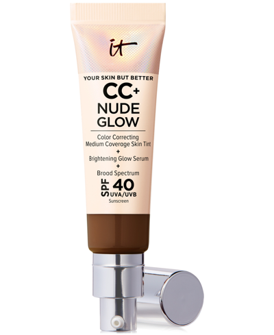 Shop It Cosmetics Cc+ Nude Glow Lightweight Foundation + Glow Serum Spf 40 In Neutral Deep