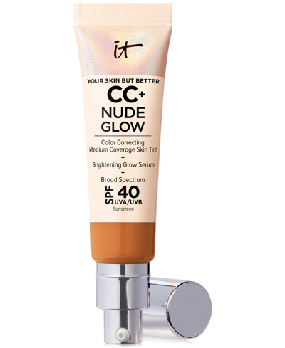 Shop It Cosmetics Cc+ Nude Glow Lightweight Foundation + Glow Serum Spf 40 In Tan Rich