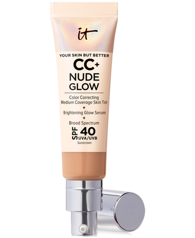 Shop It Cosmetics Cc+ Nude Glow Lightweight Foundation + Glow Serum Spf 40 In Medium Tan