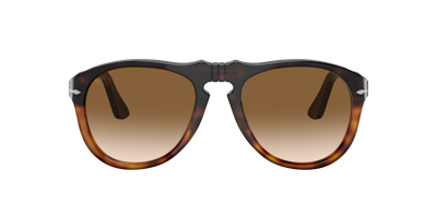 Shop Persol Man Sunglass Po0649 649 In Clear Gradient Brown
