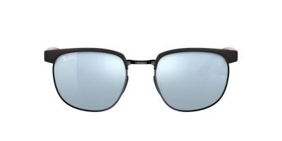 Ray Ban Rb3698m Scuderia Ferrari Collection Sunglasses Red Frame Green Lenses 53-20 In Hellgrün Verspiegelt Silber