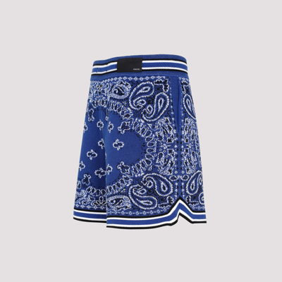 Shop Amiri Bandana Shorts Pants In Blue
