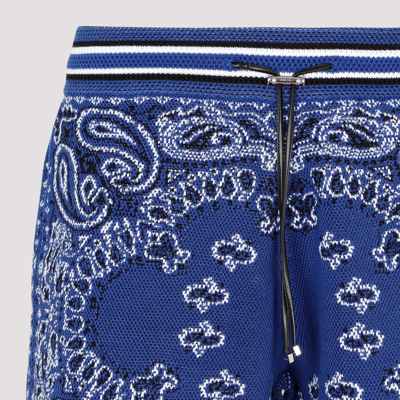 Shop Amiri Bandana Shorts Pants In Blue