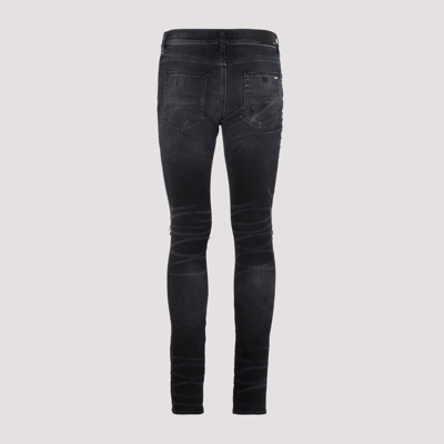 Shop Amiri Mx1 Cracked Paint Jeans In Black