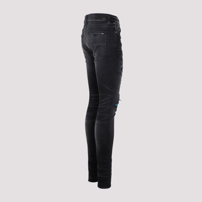 Shop Amiri Mx1 Cracked Paint Jeans In Black