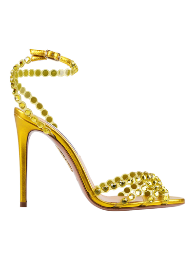 AQUAZZURA AQUAZZURA TEQUILA PLEXI SANDAL 105 SHOES 