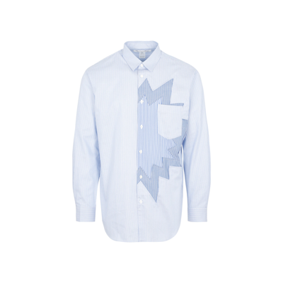 Shop Comme Des Garçons Shirt Cotton Shirt In Blue