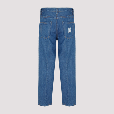 Shop Craig Green Fluffy Hole Jeans In Blue