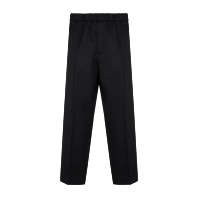 Shop Jil Sander Cotton Pants In Black