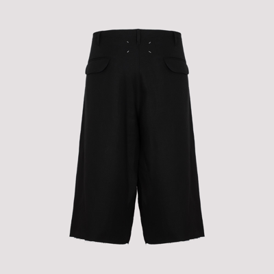 Shop Maison Margiela Viscose Shorts Pants In Black