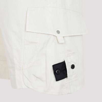 Shop Stone Island Shadow Project Shorts Pants In Nude &amp; Neutrals